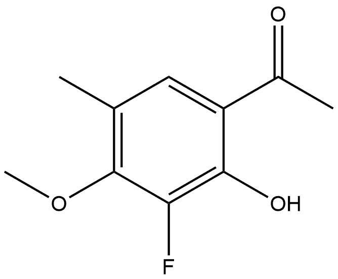 1-(3-Fluoro-2-hydroxy-4-methoxy-5-methylphenyl)ethanone 结构式