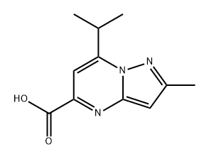 Pyrazolo[1,5-a]pyrimidine-5-carboxylic acid, 2-methyl-7-(1-methylethyl)- Structure