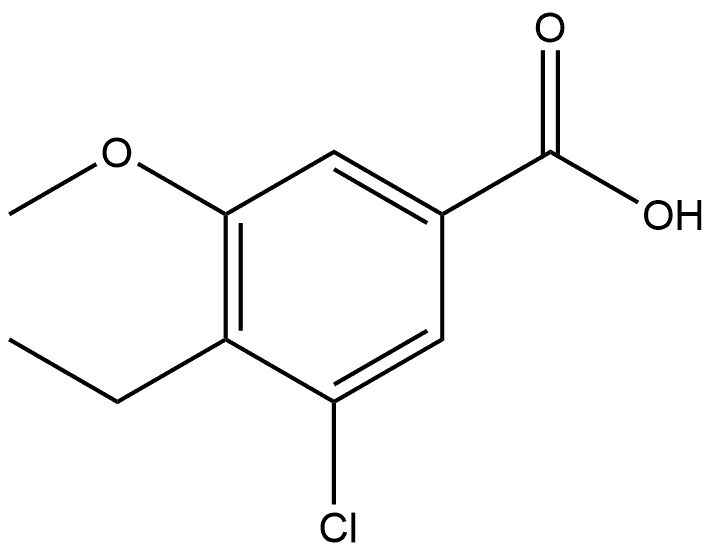 3-Chloro-4-ethyl-5-methoxybenzoic acid Structure