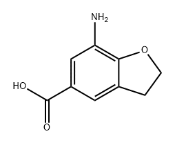5-Benzofurancarboxylic acid, 7-amino-2,3-dihydro- Structure