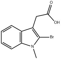 2-(2-Bromo-1-methyl-1H-indol-3-yl)acetic acid Structure