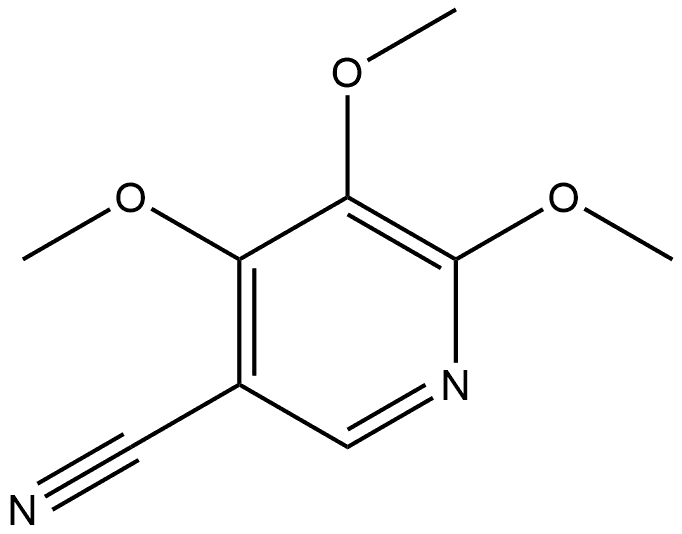 4,5,6-Trimethoxy-3-pyridinecarbonitrile,1781744-56-6,结构式
