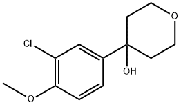 4-(3-chloro-4-methoxyphenyl)tetrahydro-2H-pyran-4-ol Structure