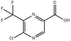 2-Pyrazinecarboxylic acid, 5-chloro-6-(trifluoromethyl)- 结构式