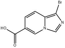 Imidazo[1,5-a]pyridine-6-carboxylic acid, 1-bromo- Structure