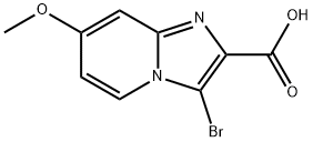 3-bromo-7-methoxyimidazo[1,2-a]pyridine-2-carboxylic acid Struktur