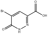 3-Pyridazinecarboxylic acid, 5-bromo-1,6-dihydro-6-oxo- 化学構造式