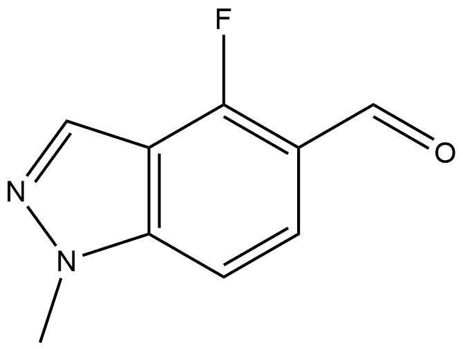 4-Fluoro-1-methyl-1H-indazole-5-carbaldehyde Struktur