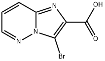 Imidazo[1,2-b]pyridazine-2-carboxylic acid, 3-bromo- 化学構造式