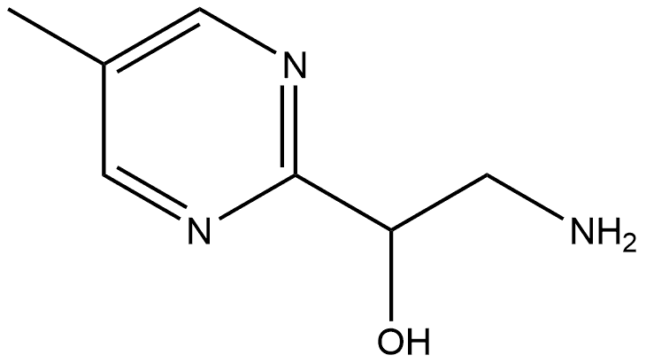 2-amino-1-(5-methylpyrimidin-2-yl)ethan-1-ol 化学構造式