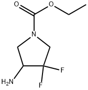 ETHYL 4-AMINO-3.3-DIFLUOROPYRROLIDINE-1-CARBOXYLATE 1 结构式