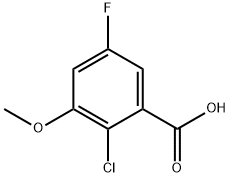 Benzoic acid, 2-chloro-5-fluoro-3-methoxy- 化学構造式