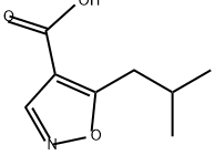 4-Isoxazolecarboxylic acid, 5-(2-methylpropyl)- Struktur