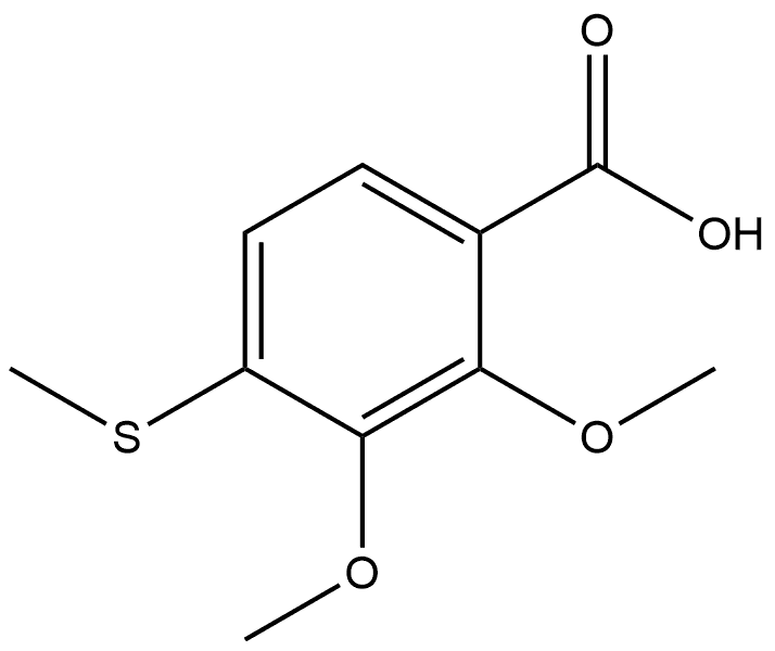 2,3-dimethoxy-4-(methylthio)benzoic acid Struktur