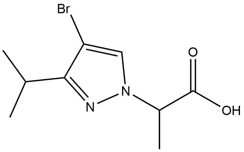 2-(4-bromo-3-isopropyl-1H-pyrazol-1-yl)propanoic acid Structure