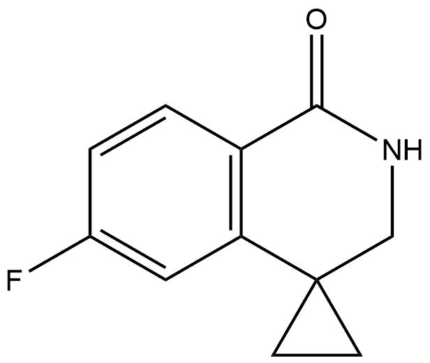6′-Fluoro-2′,3′-dihydrospiro[cyclopropane-1,4′(1′H)-isoquinolin]-1′-one Struktur