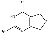 2-Amino-5,7-dihydrofuro[3,4-d]pyrimidin-4(3H)-one Struktur