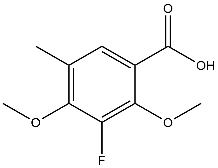 3-Fluoro-2,4-dimethoxy-5-methylbenzoic acid Structure