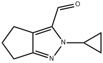3-Cyclopentapyrazolecarboxaldehyde, 2-cyclopropyl-2,4,5,6-tetrahydro- Struktur