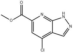 1H-Pyrazolo[3,4-b]pyridine-6-carboxylic acid, 4-chloro-, methyl ester Structure