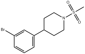 4-(3-bromophenyl)-1-methylsulfonylpiperidine 结构式