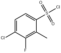 Benzenesulfonyl chloride, 4-chloro-3-fluoro-2-methyl- Struktur