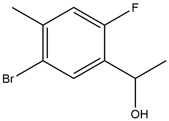 Benzenemethanol, 5-bromo-2-fluoro-α,4-dimethyl- 化学構造式