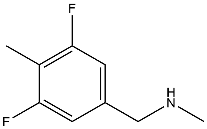 3,5-Difluoro-N,4-dimethylbenzenemethanamine,1782544-74-4,结构式