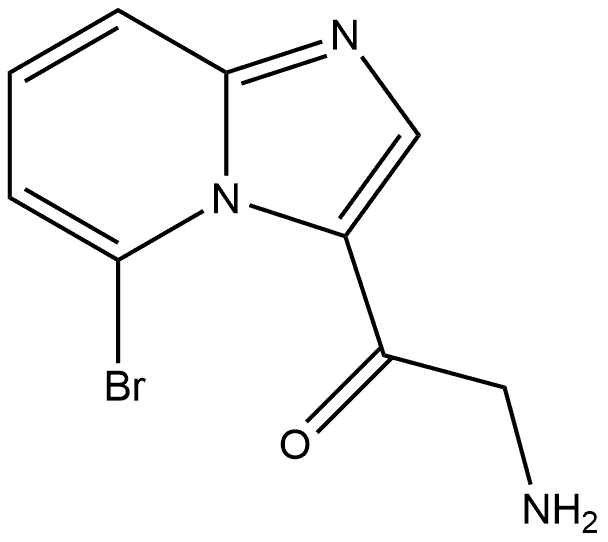 2-Amino-1-(5-bromoimidazo[1,2-a]pyridin-3-yl)ethanone 结构式