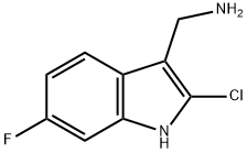 1H-Indole-3-methanamine, 2-chloro-6-fluoro- Structure