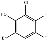 6-Bromo-2-chloro-3,4-difluorophenol Structure