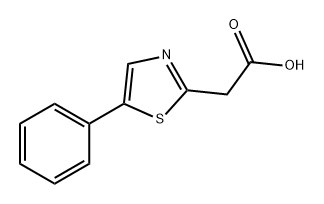 2-Thiazoleacetic acid, 5-phenyl- Struktur