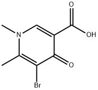 5-Bromo-1,4-dihydro-1,6-dimethyl-4-oxo-3-pyridinecarboxylic acid Struktur