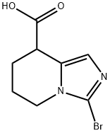 Imidazo[1,5-a]pyridine-8-carboxylic acid, 3-bromo-5,6,7,8-tetrahydro- 结构式