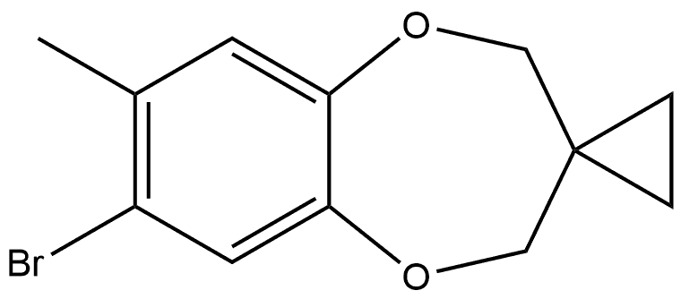 7-Bromo-8-methylspiro[2H-1,5-benzodioxepin-3(4H),1'-cyclopropane 结构式