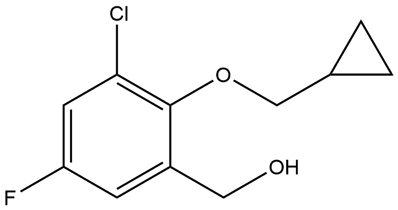 (3-chloro-2-(cyclopropylmethoxy)-5-fluorophenyl)methanol,1782851-29-9,结构式