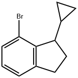 1H-Indene, 7-bromo-1-cyclopropyl-2,3-dihydro- Structure