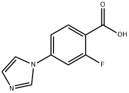 Benzoic acid, 2-fluoro-4-(1H-imidazol-1-yl)- Structure