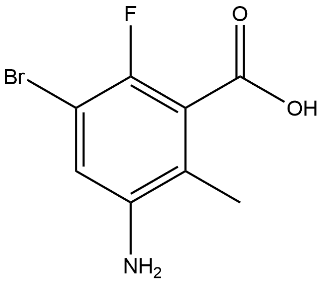 3-Amino-5-bromo-6-fluoro-2-methylbenzoic acid Structure