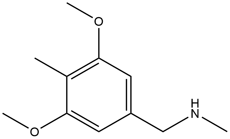 3,5-Dimethoxy-N,4-dimethylbenzenemethanamine 结构式