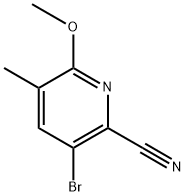2-Pyridinecarbonitrile, 3-bromo-6-methoxy-5-methyl- Struktur