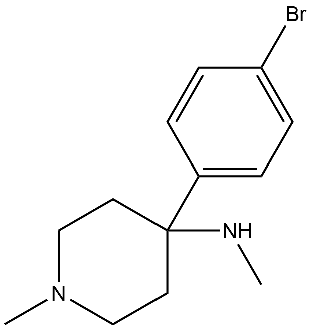 4-(4-Bromophenyl)-N,1-dimethyl-4-piperidinamine Structure