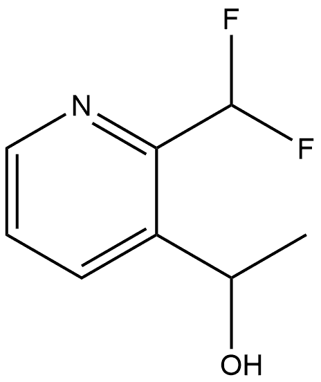 3-Pyridinemethanol, 2-(difluoromethyl)-α-methyl- 化学構造式