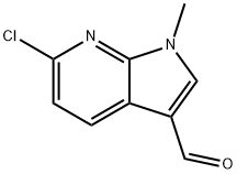 6-chloro-1-methyl-1H-pyrrolo[2,3-b]pyridine-3-carbaldehyde 化学構造式