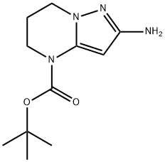 Pyrazolo[1,5-a]pyrimidine-4(5H)-carboxylic acid, 2-amino-6,7-dihydro-, 1,1-dimethylethyl ester Structure
