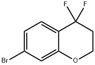 2H-1-Benzopyran, 7-bromo-4,4-difluoro-3,4-dihydro- 化学構造式