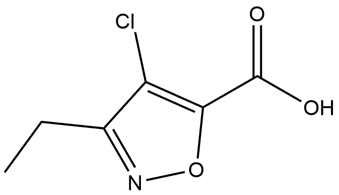 4-Chloro-3-ethyl-5-isoxazolecarboxylic acid Structure