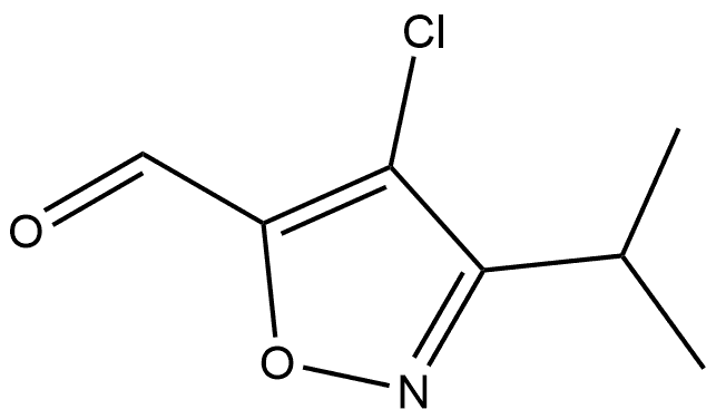 4-氯-3-异丙基异噁唑-5-甲醛,1783575-08-5,结构式