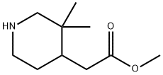 2-(3,3-二甲基哌啶-4-基)乙酸甲酯, 1783577-75-2, 结构式