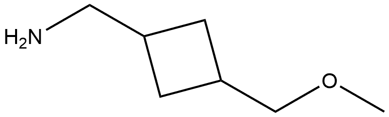 (3-(methoxymethyl)cyclobutyl)methanamine 结构式